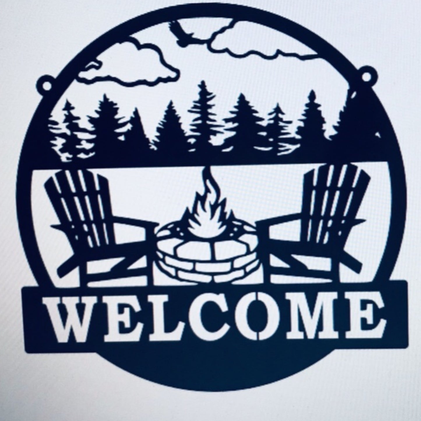 Welcome Circle Firepit Scene
