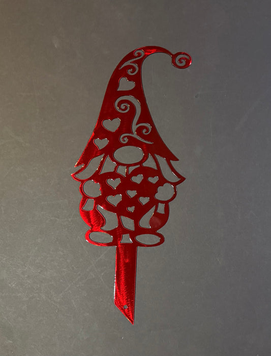 Gnome Garden Stake with Hearts