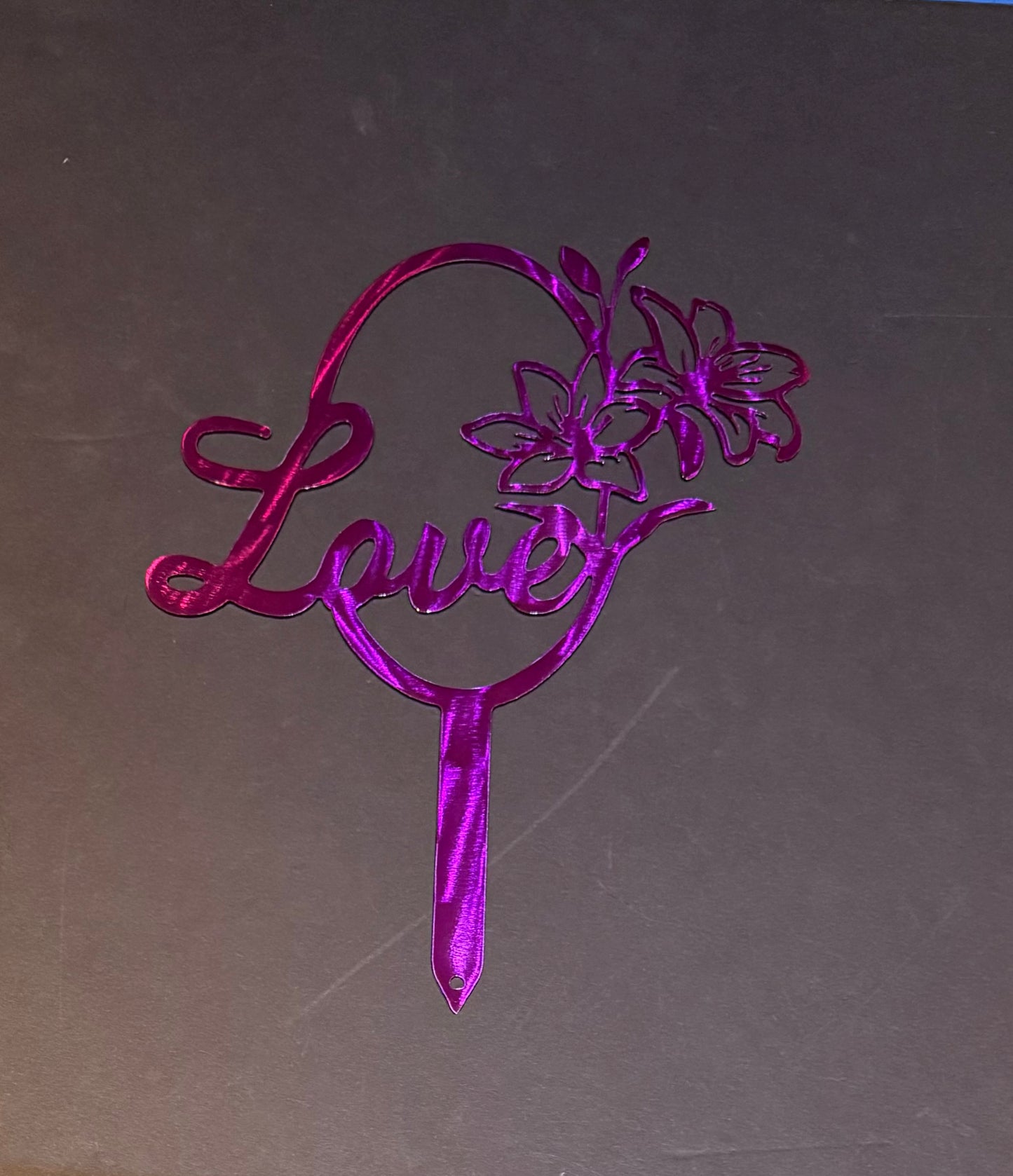Lily Garden Stake with Love