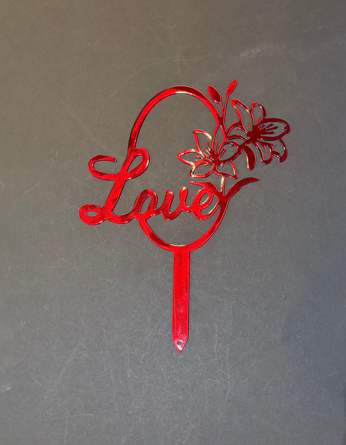 Lily Garden Stake with Love