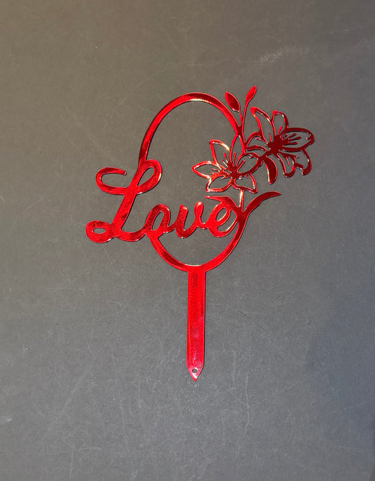 Lily Garden Stake with Love