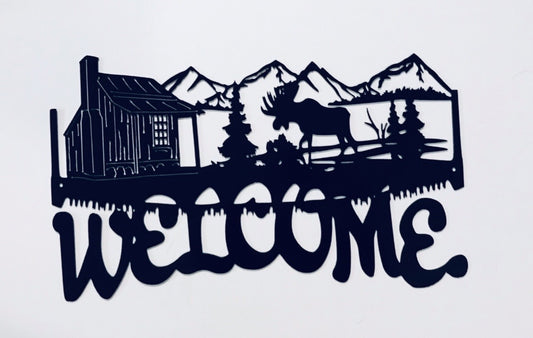 Moose & Cabin Welcome