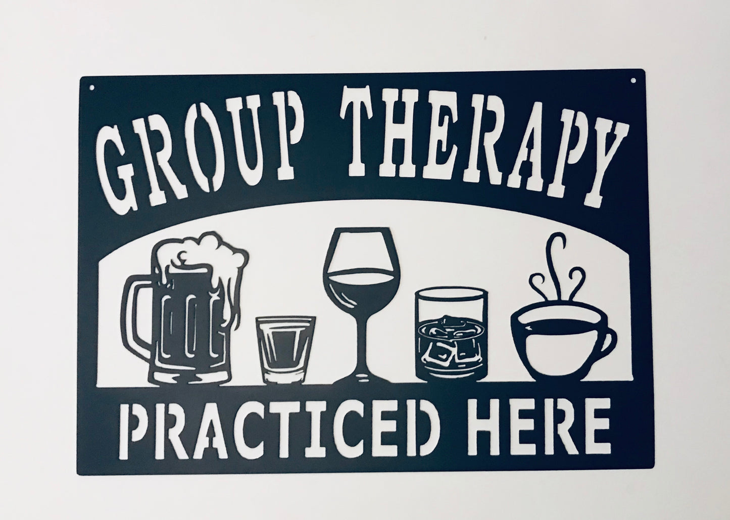 Group Therapy Practiced Here with Cup
