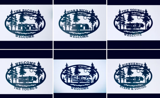 Camping Signs Personalized