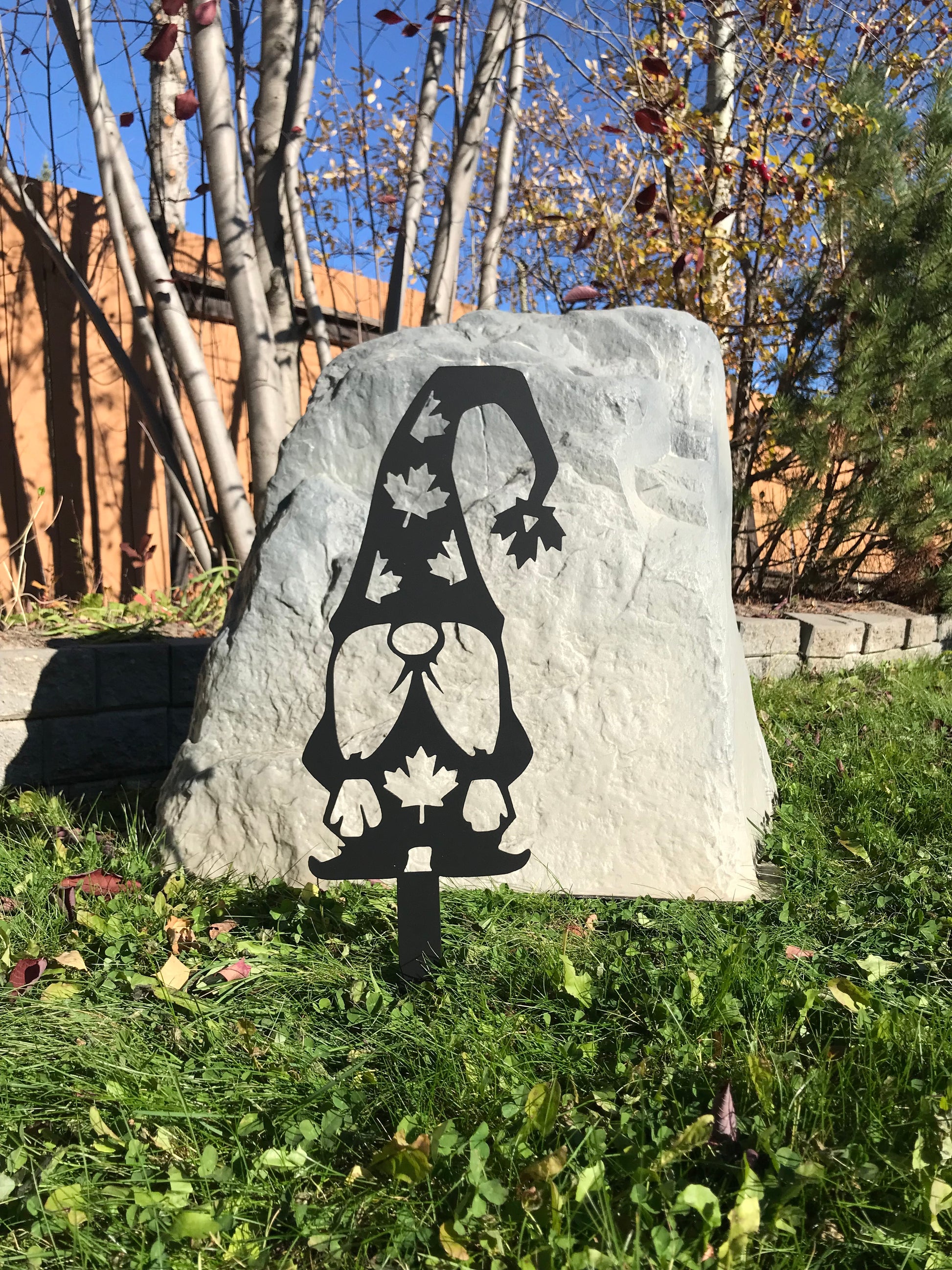 Gnome Branch Art with Maple Leafs
