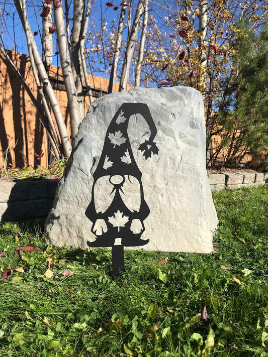 Gnome Branch Art with Maple Leafs