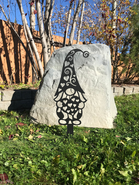 Gnome Branch Art with Hearts