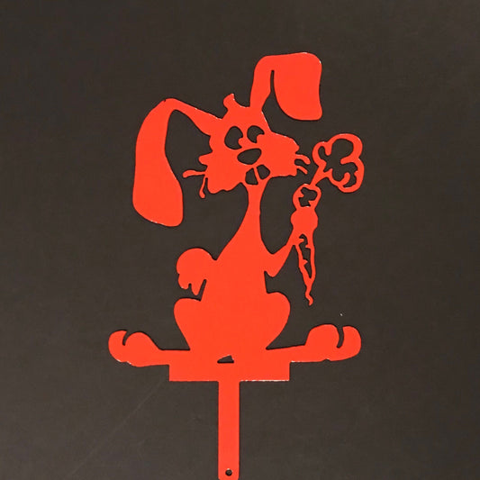 Bunny Carrot Garden Stake