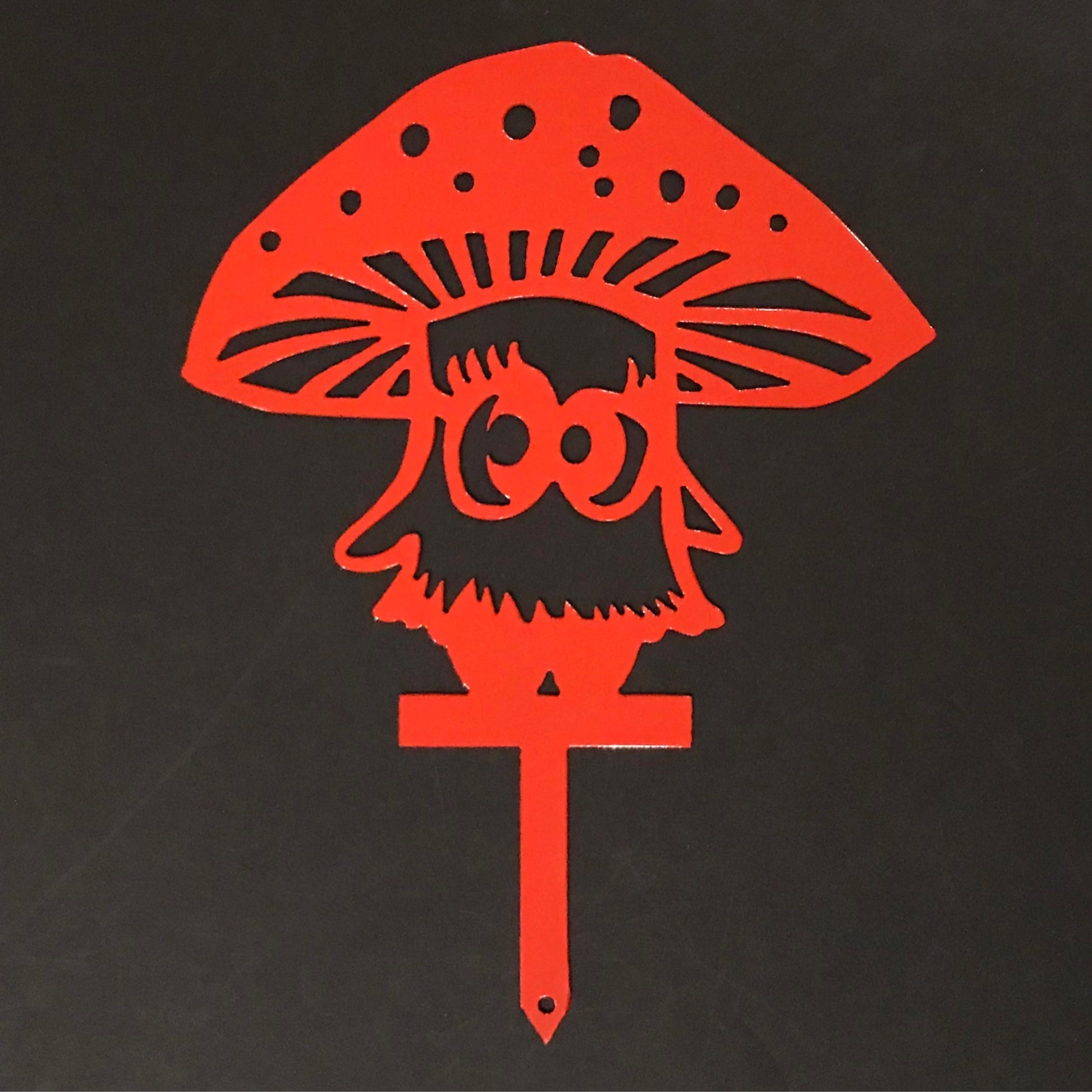 Mushroom Girl Garden Stake