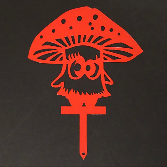 Mushroom Girl Garden Stake