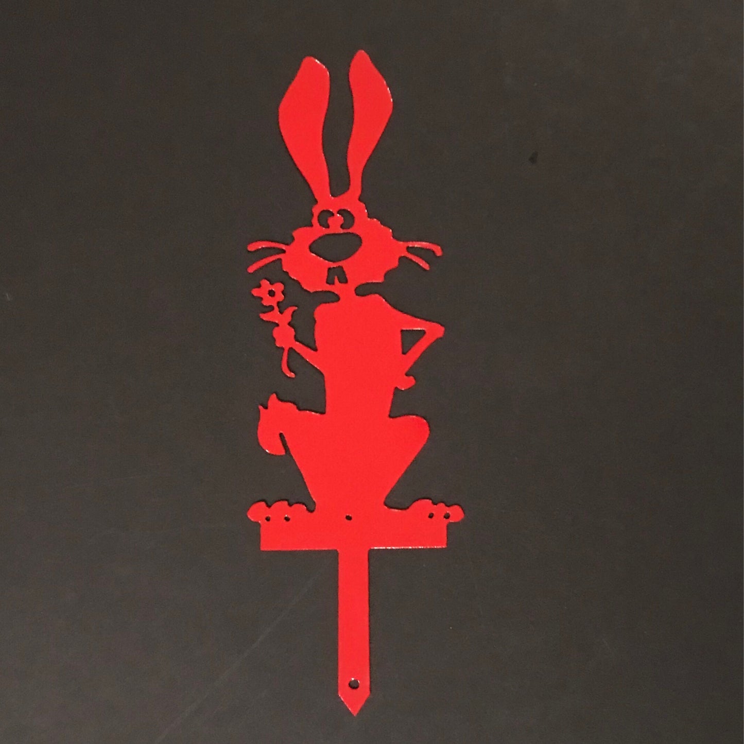 Bunny with flower Garden Stake