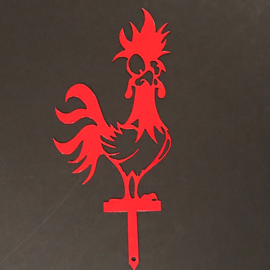 Chicken Rooster Garden Stake