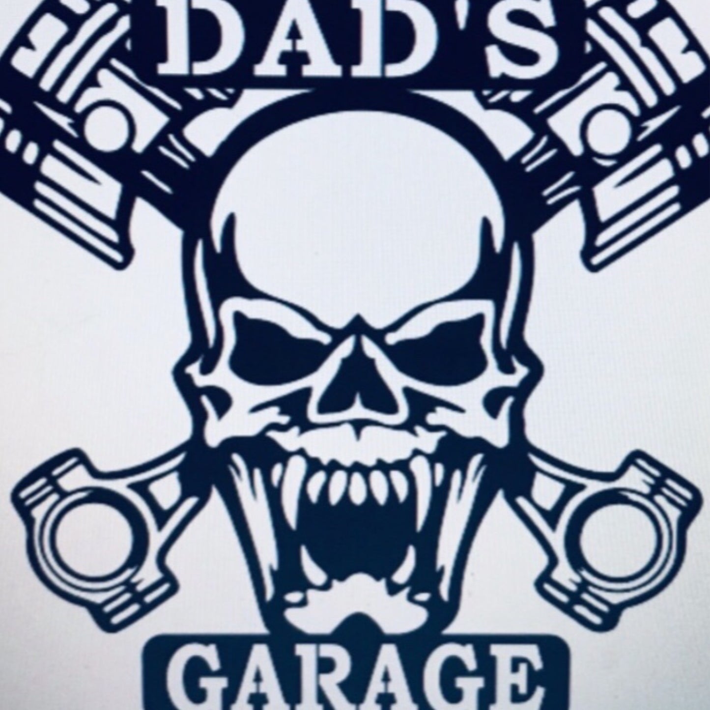 Dads Garage Skull & Piston