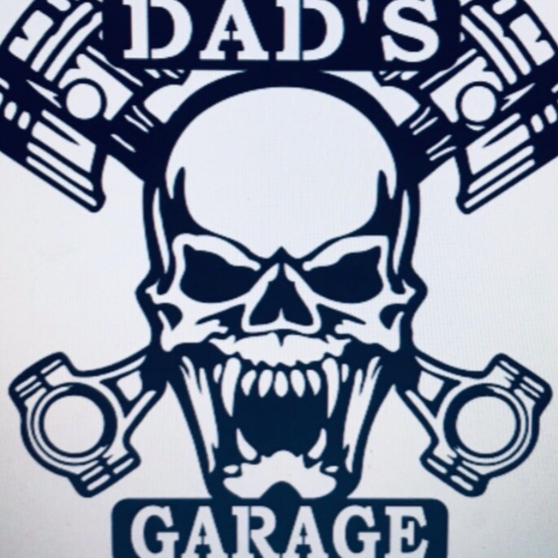 Dads Garage Skull & Piston