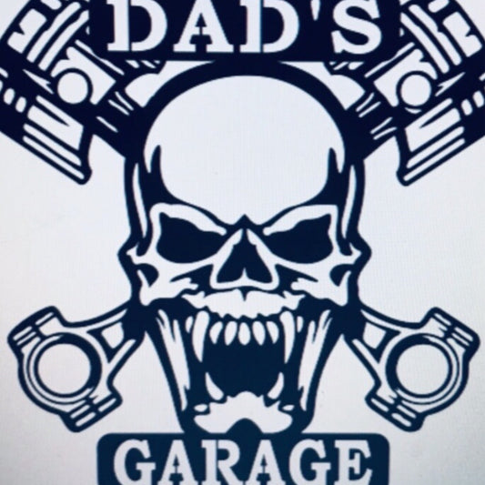Dads Garage Skull & Piston
