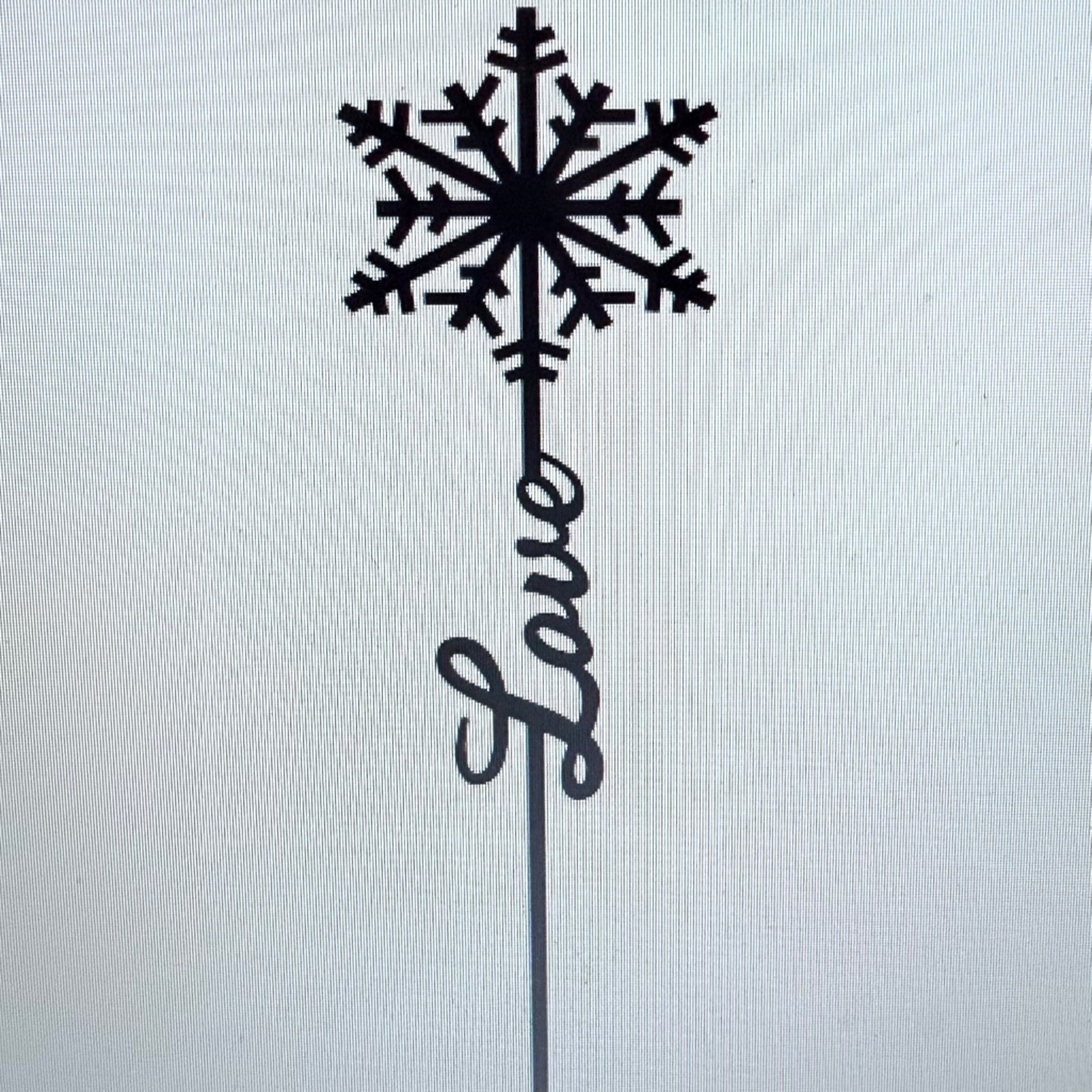 Snowflake Garden Stake