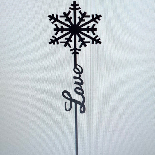 Snowflake Garden Stake