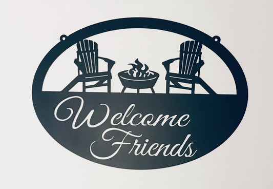 Welcome Firepit Oval
